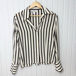 Antonelli Camicie & Camicie Silk Striped Button Down Shirt Size 44'